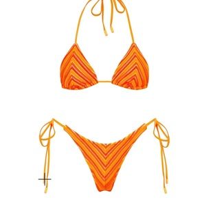 NWT Triangl Bikini BOTTOMS ONLY Orange Vinca- Gili